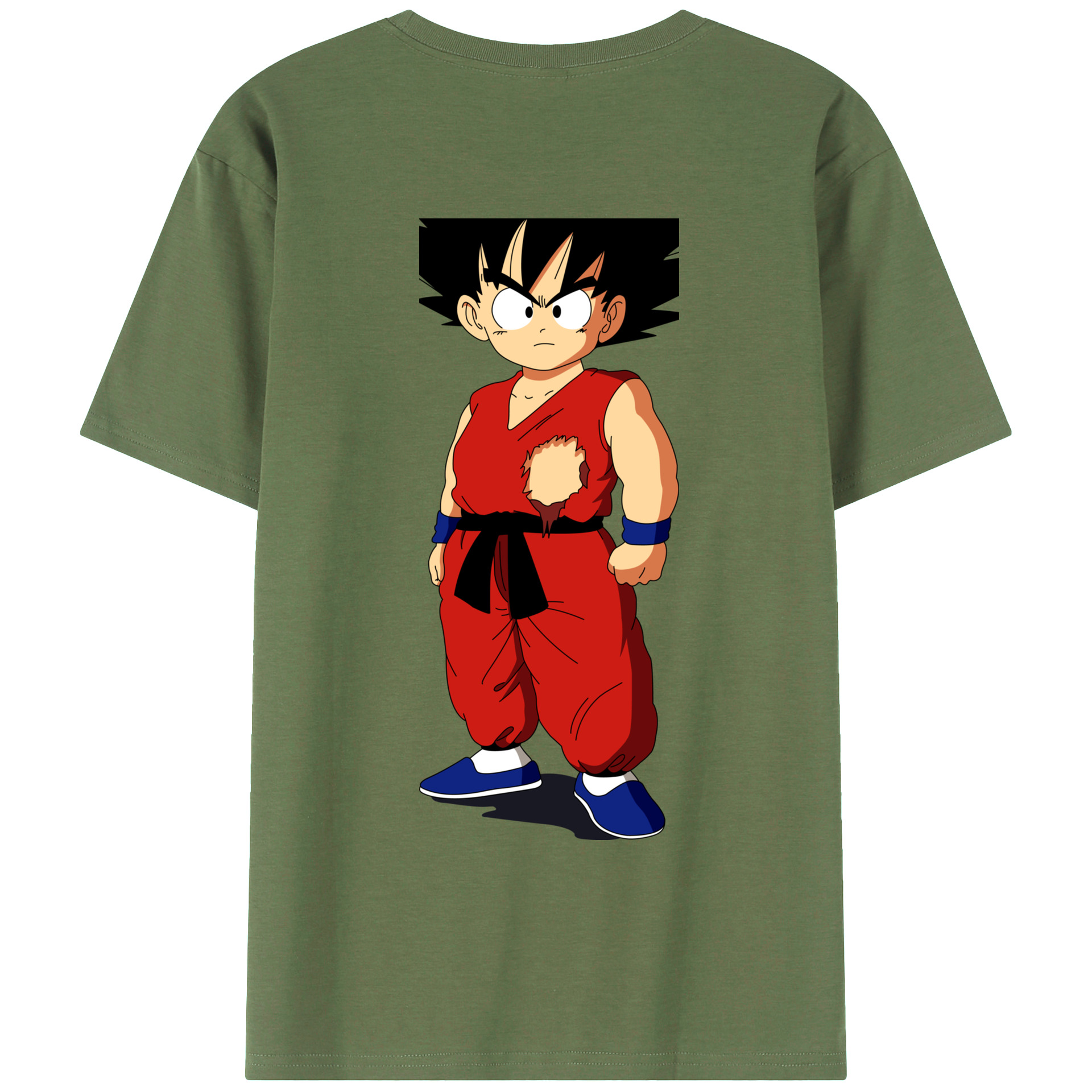 （画像用） ドラゴンボール 孫悟空（そん ごくう）Son Goku カカロット DRAGON BALL Kakarotto 綿100％ メンズ半袖Tシャツ（バックプリント） 通気性